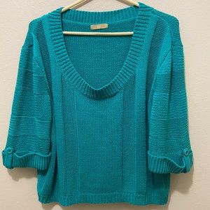Cute deep turquoise crop sweater size 8 (medium, UK size 12) Sainsbury’s brand